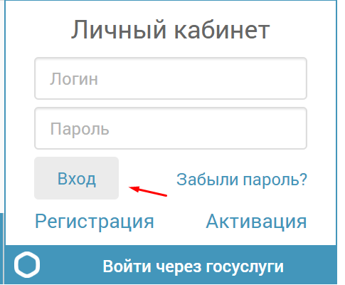 Вход в личный кабинет через госуслуги на официальном сайте